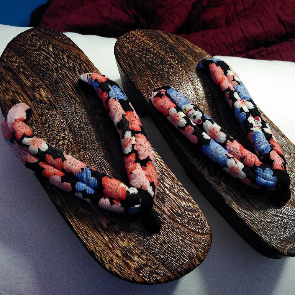 Japanese wood geta sandals